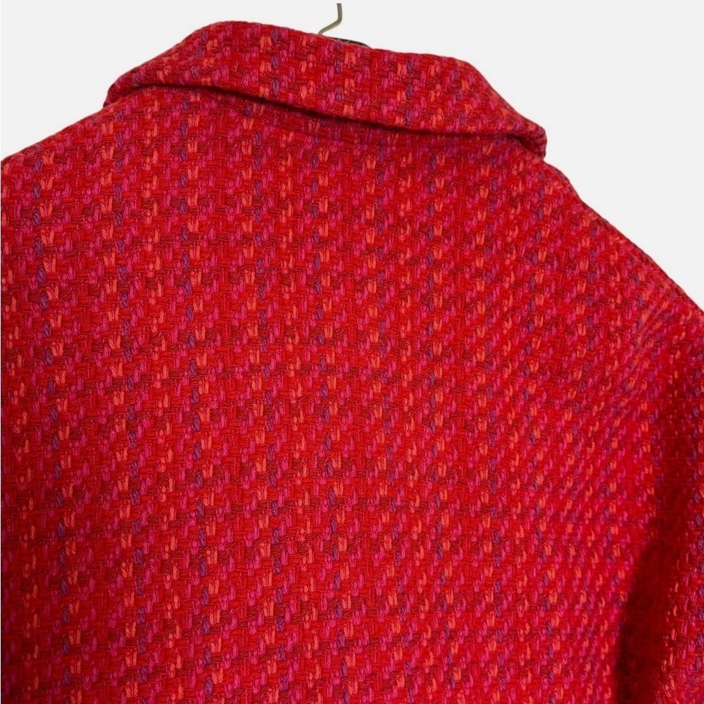 Mango Tweed Cropped Blazer Pink Gold Button Jacket XS Lined Preppy Elle Woods - Picture 9 of 13